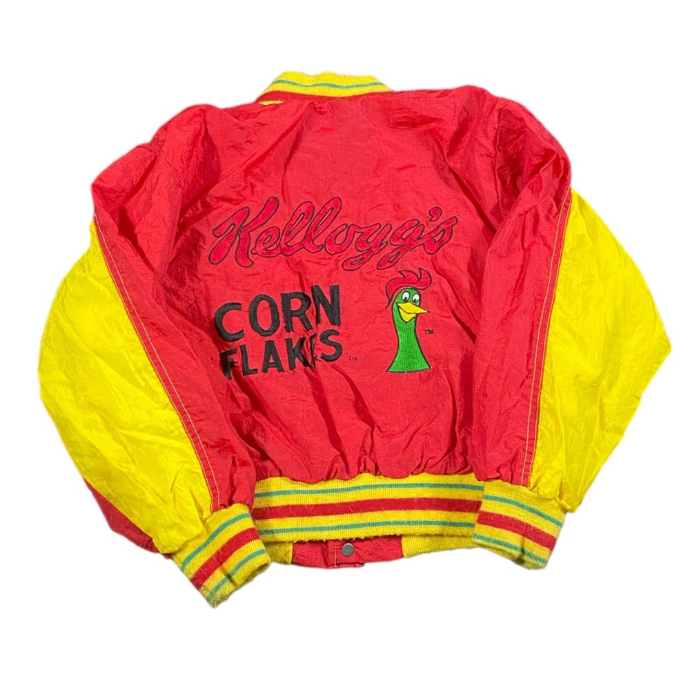 Vintage Kellogg’s Corn Flakes Terry Labonte Nascar Jacket Youth Small Red Yellow